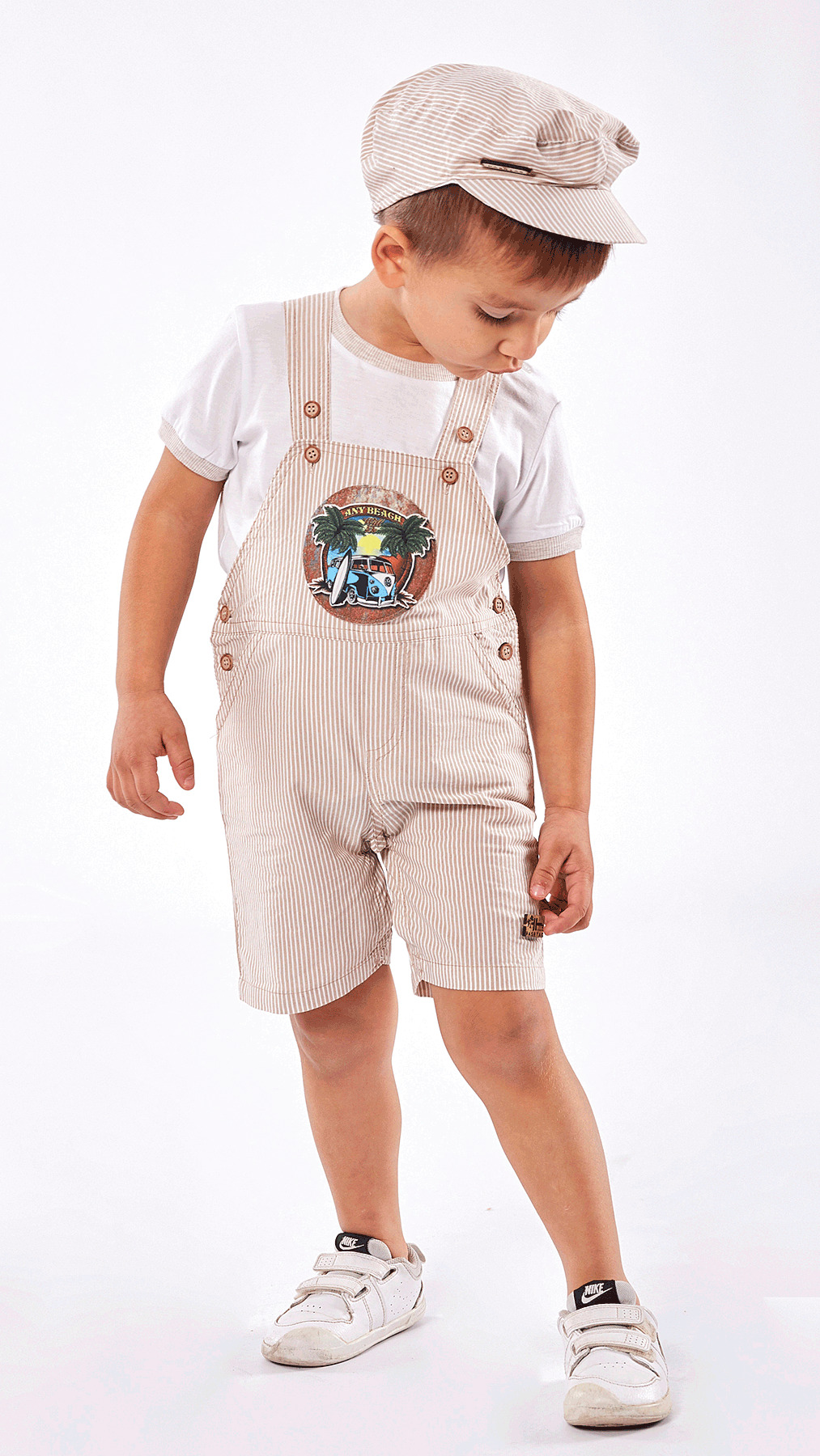 Σετ 3 Τεμάχια Σαλοπέτα ,Καπέλο και Μπλουζάκι